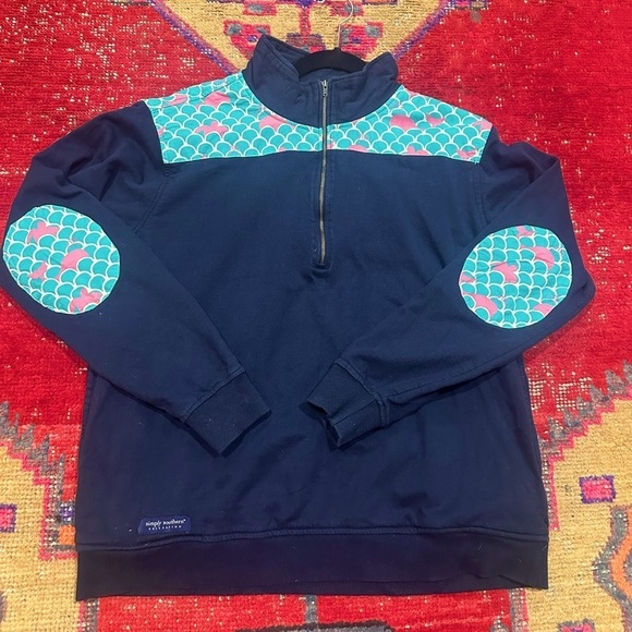 Simply Southern Jackets & Blazers - SIMPLY SOUTHERN Navy Pullover Sz L